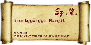 Szentgyörgyi Margit névjegykártya