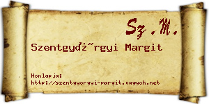 Szentgyörgyi Margit névjegykártya